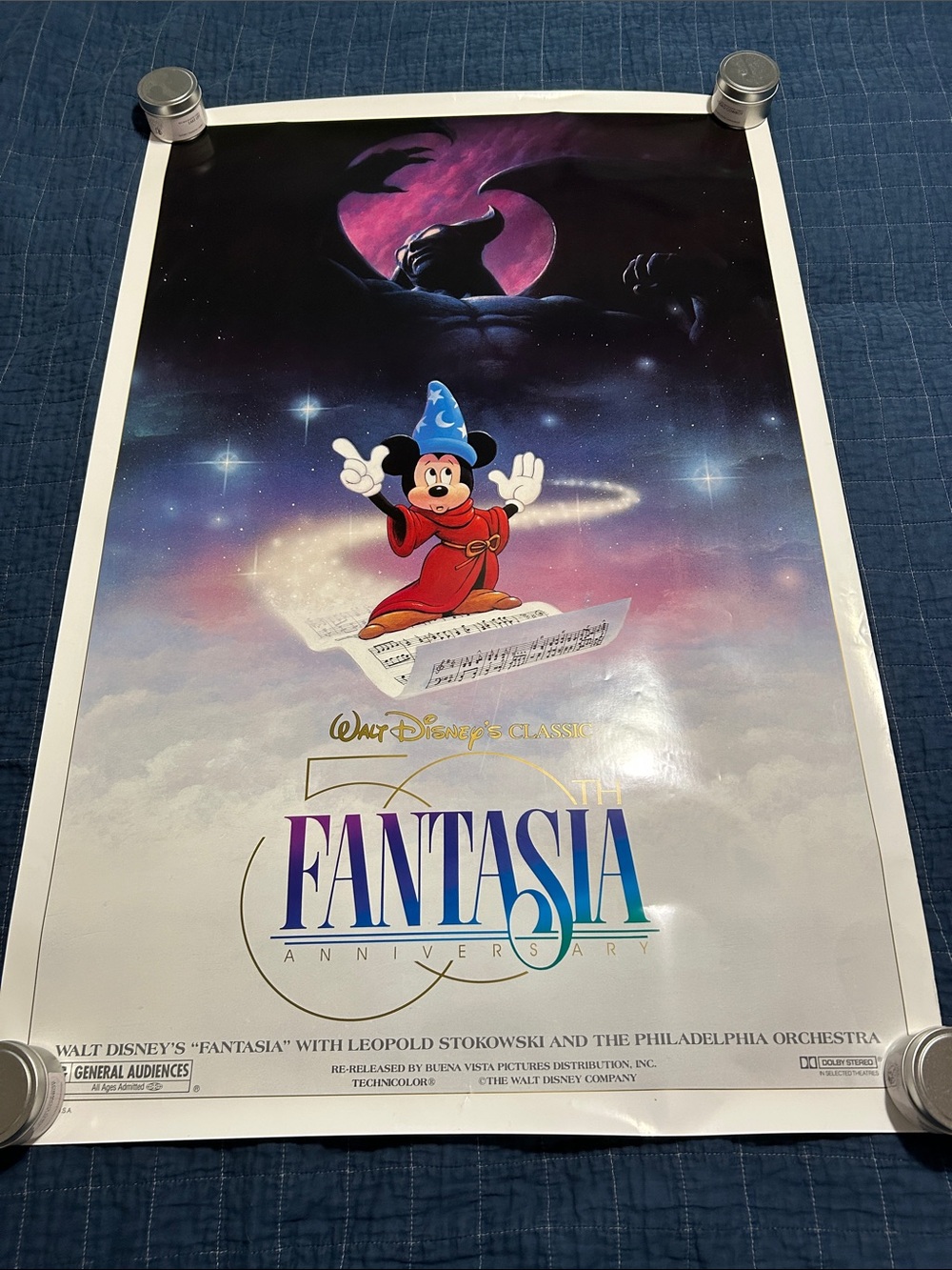 1990 promotional poster of Walt Disney's Fantasia.